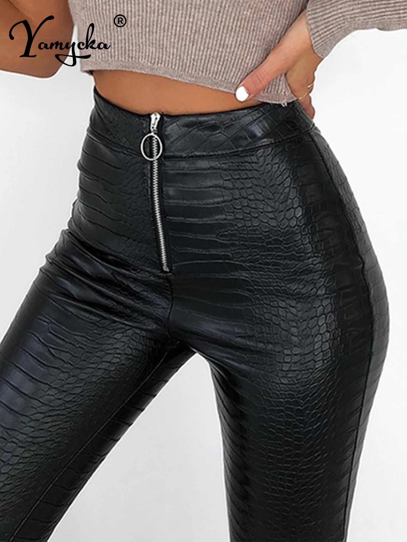 Pantalon Sexy en cuir noir taille haute pour femmes, streetwear y2k, vêtements gothiques, leggings en PU, décontracté, à la mode, crayon, 2025