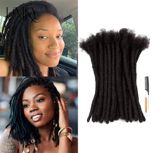 Human Hair Microlocks Sisterlocks Dreadlocks Extensions Crochet Braids Peruvian Hair 60 Strands Human Hair Faux Locks Crochet