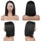 Short bob wig, 4x4 lace closure, human hair, pre-plucked, women's Remy Brazilian straight bob wig, middle part, HD lace wig