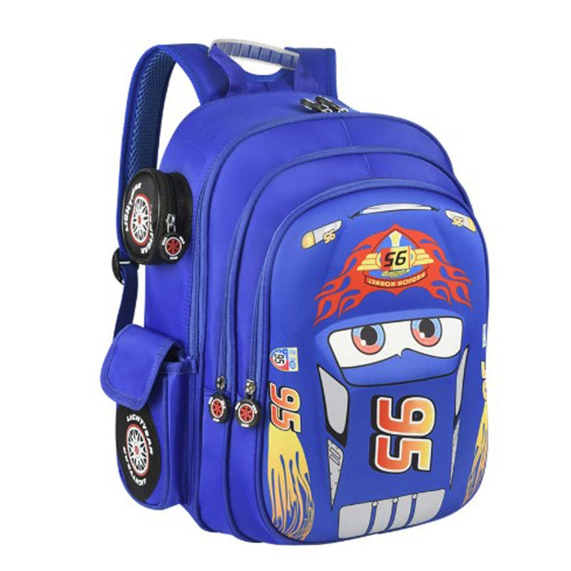 Lightning McQueen Cartoon 3D Car School Bags Boys Primary School Backpack Kids Kindergarten Schoolbags Mochila Infantil