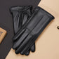 BISON DENIM Women Genuine Leather Gloves Winter Warm Ladies Real Sheepskin Gloves Girls Driving Riding Luxury Brand Gloves