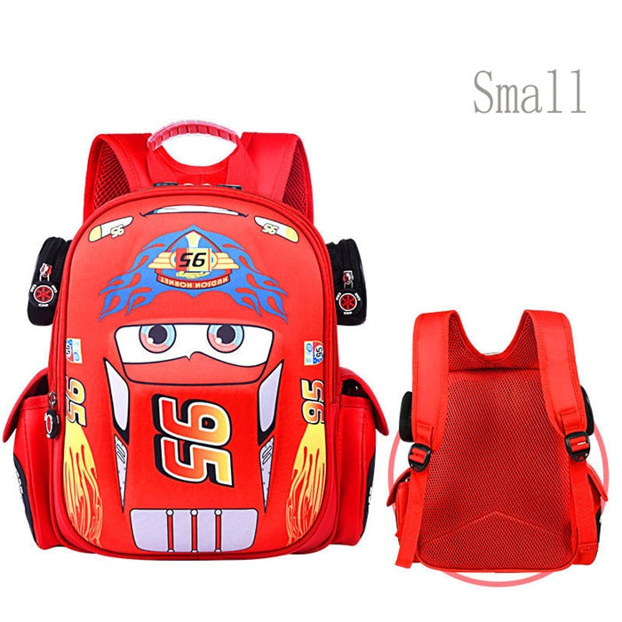 Lightning McQueen Cartoon 3D Car School Bags Boys Primary School Backpack Kids Kindergarten Schoolbags Mochila Infantil