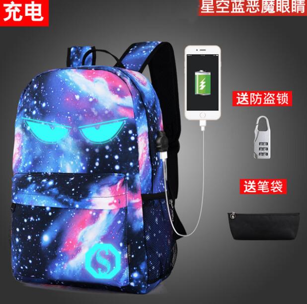 Children Backpack School Bags For Boy Girls Anime Luminous School Backpack Kids Waterproof Book Bag USB Charging SchoolBag Gift