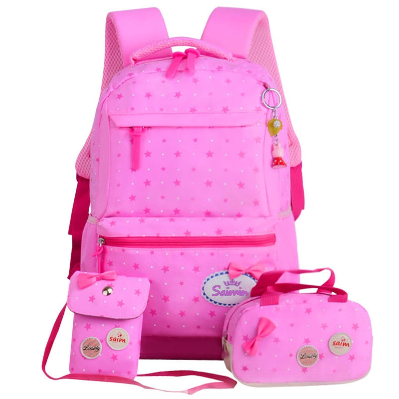 Children School Bags Teenagers Girls Printing Rucksack school Backpacks 3pcs/Set Mochila kids travel backpack Cute shoulder bag