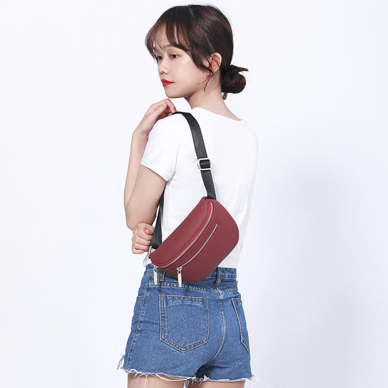 WEICHEN Multi-functiona Women's Fanny Pack Shoulder Bag and Chest Bag Female Belt Sac Women Waist Bag High Quality Ladies Bolsa