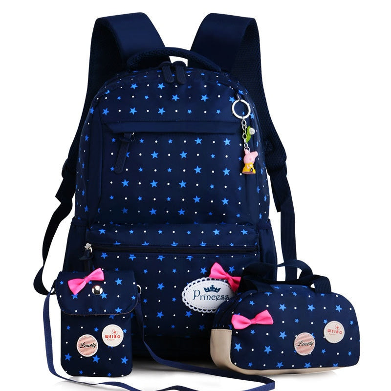 Children School Bags Teenagers Girls Printing Rucksack school Backpacks 3pcs/Set Mochila kids travel backpack Cute shoulder bag