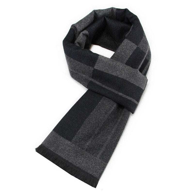 RUNMEIFA 2022 Classic Autumn & Winter Warm Plaid Man Scarf Cashmere Wool Panama Soft Striped Long Scarf High Quality 40 Colors