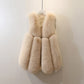 Autumn Women Thick 2022 XXL Size Faux Fur Gilet Shaggy Cardigan Furry Vest Manteaux Femme Faux Fur Vest Winter Clothes Women