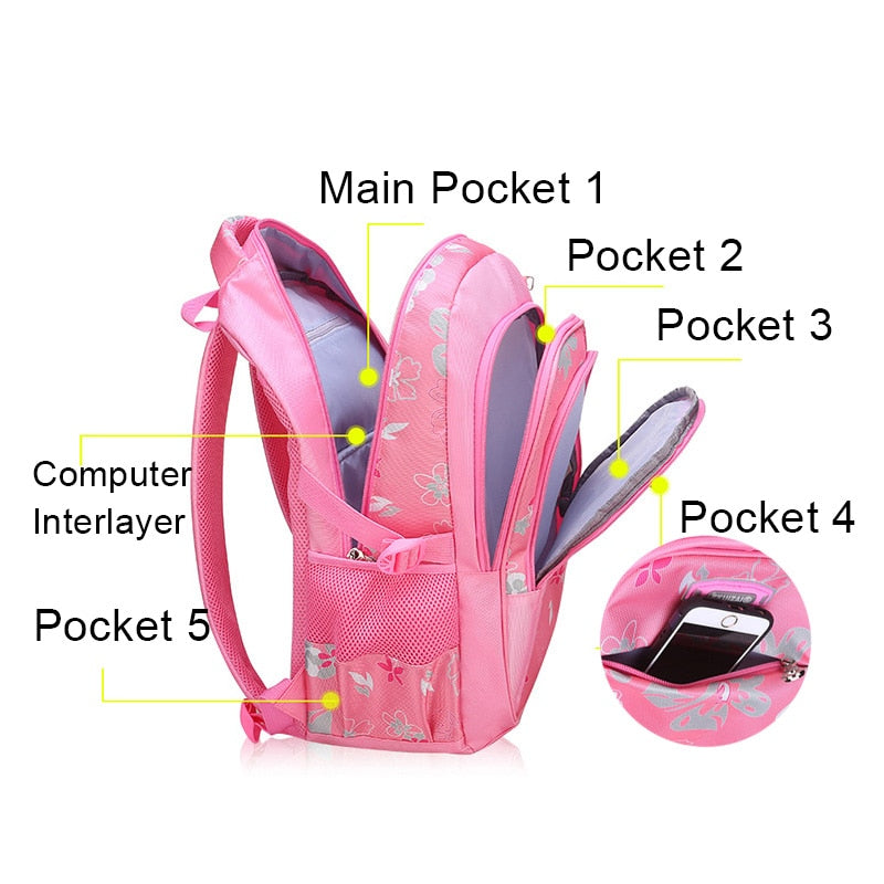 Floral Girls Backpacks School Bags For Girls Set children school bags Children's Backpack  Kids Backpacks school backpack