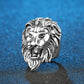 Fashion Punk Rock Lion Biker Ring Hip Hop Big  Animal Ring Men Accessories Vintage Jewelry 2018