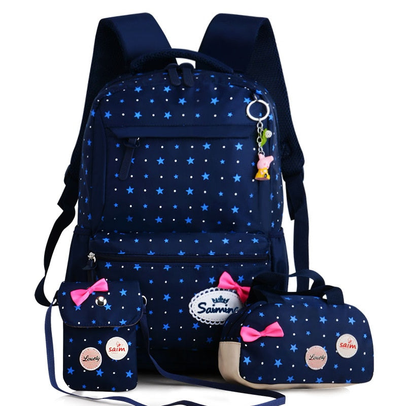 Children School Bags Teenagers Girls Printing Rucksack school Backpacks 3pcs/Set Mochila kids travel backpack Cute shoulder bag