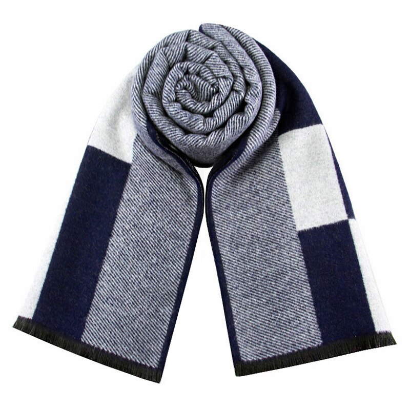 RUNMEIFA 2022 Classic Autumn & Winter Warm Plaid Man Scarf Cashmere Wool Panama Soft Striped Long Scarf High Quality 40 Colors