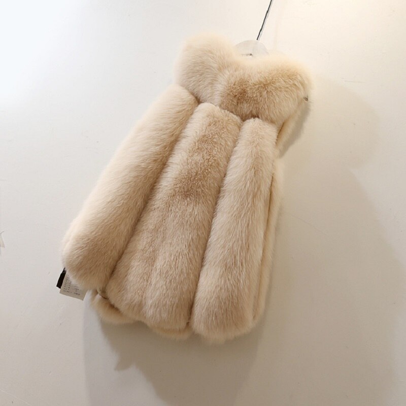 Autumn Women Thick 2022 XXL Size Faux Fur Gilet Shaggy Cardigan Furry Vest Manteaux Femme Faux Fur Vest Winter Clothes Women