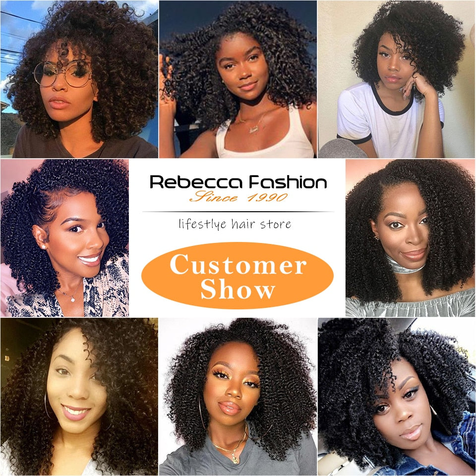 Jerry Curly Part Lace Human Hair Wigs With Baby Hair Brazilian Lace Part Short Curly Bob Wigs For Women Pre-Plucked Wig Rebecca