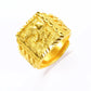 Real 100% Pure 24K Gold Color Eagle Ring for men brother women Jewelry open Engagement Wedding finger rings oro puro de 24 k