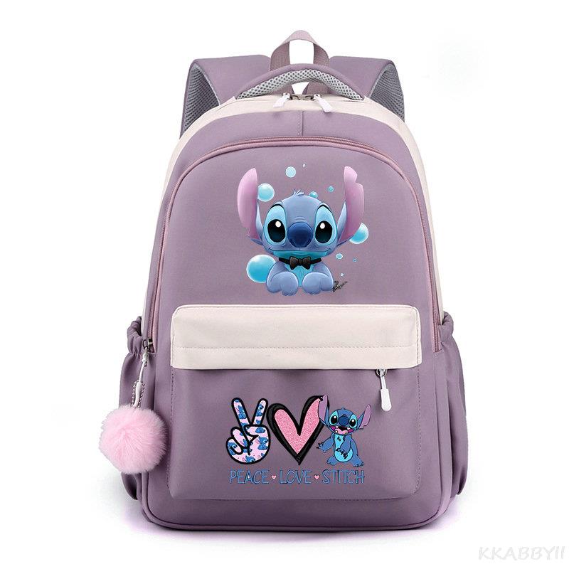 Lilo And Stitch Backpack Sweet Soft Large Capacity Student Schoolbag College Students Patchwork Laptop Simple Mochilas