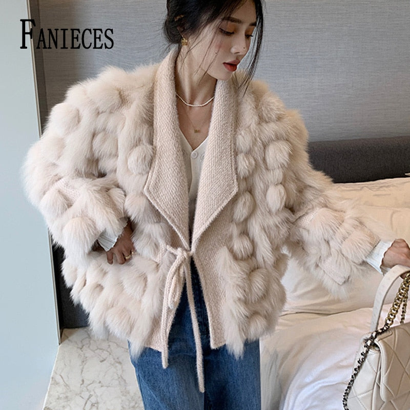 FANIECES New In Winter Faux Fur Coat Women Loose Patchwork Fur Overcoat Party Leather Fur Jacket Tops manteau femme hiver