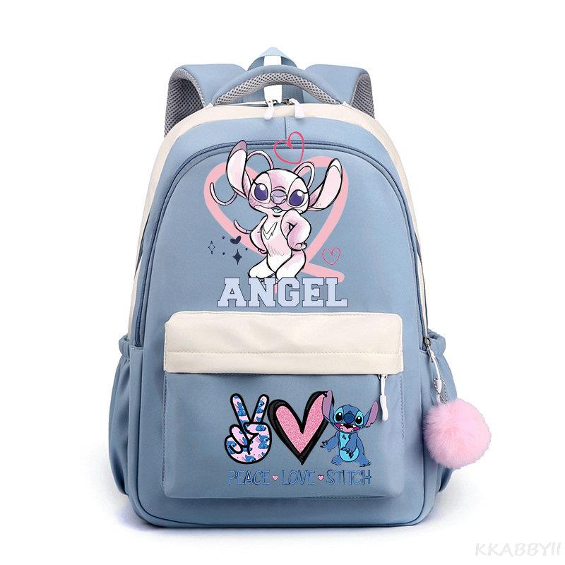 Lilo And Stitch Backpack Sweet Soft Large Capacity Student Schoolbag College Students Patchwork Laptop Simple Mochilas