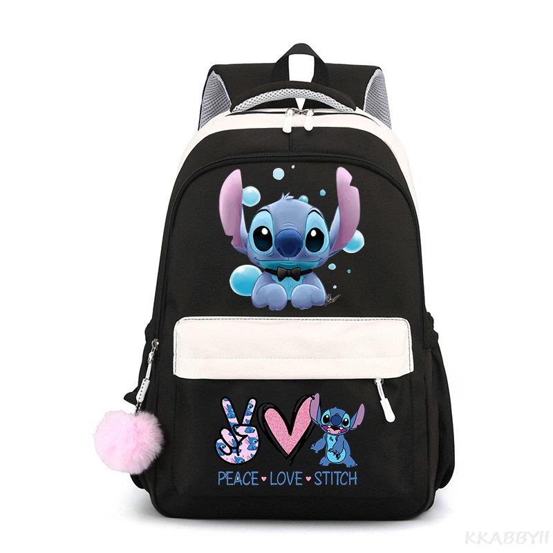 Lilo And Stitch Backpack Sweet Soft Large Capacity Student Schoolbag College Students Patchwork Laptop Simple Mochilas