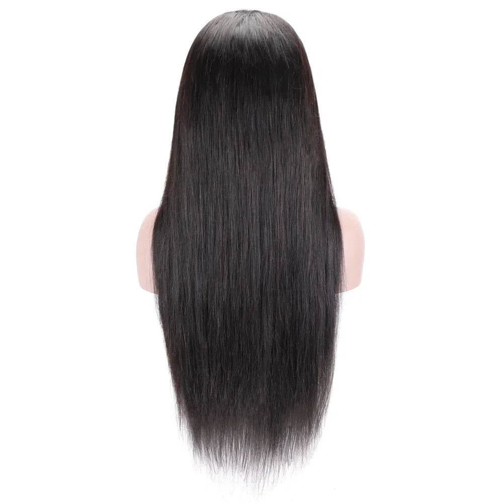 Women's Headband Wig Straight Human Hair Glueless Brazilian Remy Headbands Wigs for Black Women Long Full Machine Straight Wig