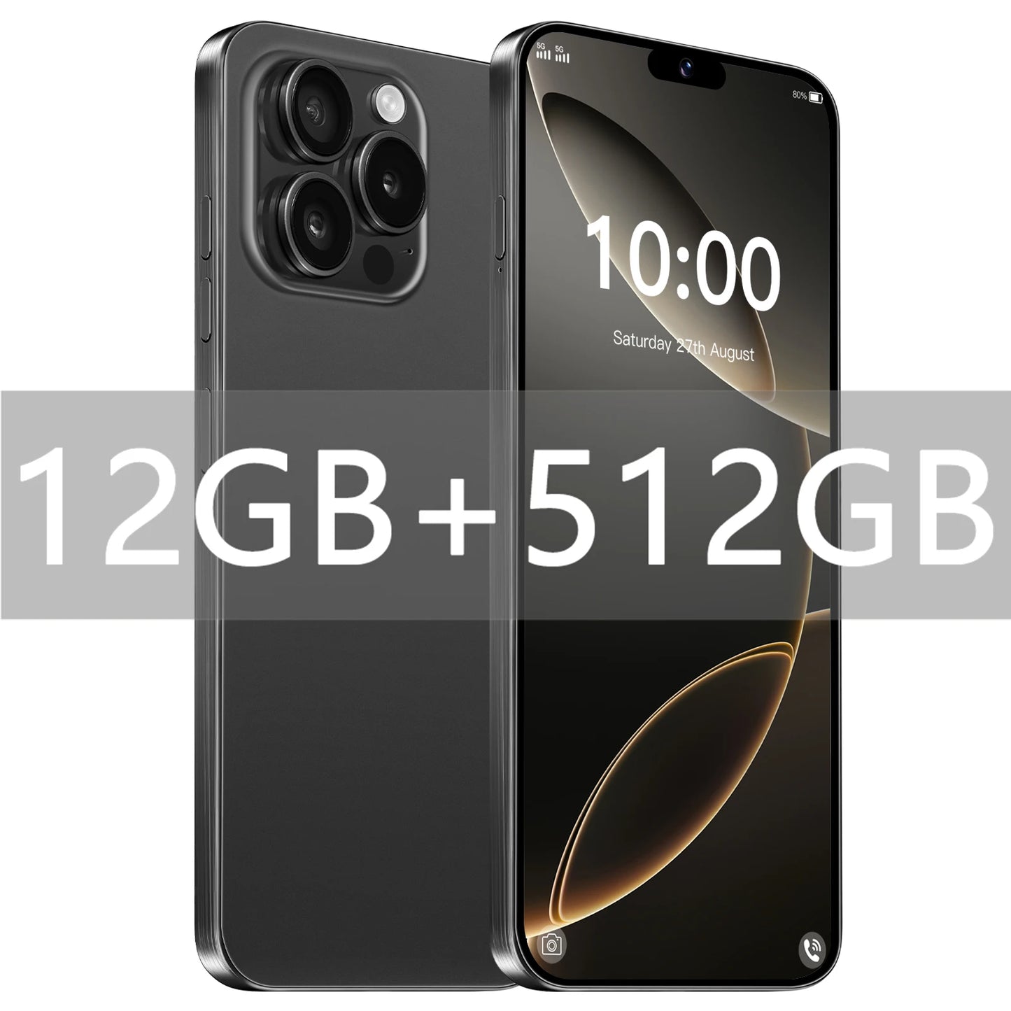 2025 Smartphone 22GB + 2TB pour 7.3 pouces I16 Pro Max plein écran 4G 5G téléphone portable 8000mAh téléphones mobiles Version mondiale
