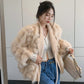 FANIECES New In Winter Faux Fur Coat Women Loose Patchwork Fur Overcoat Party Leather Fur Jacket Tops manteau femme hiver