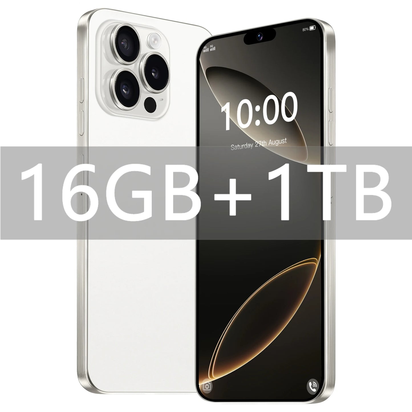 2025 Smartphone 22GB + 2TB pour 7.3 pouces I16 Pro Max plein écran 4G 5G téléphone portable 8000mAh téléphones mobiles Version mondiale