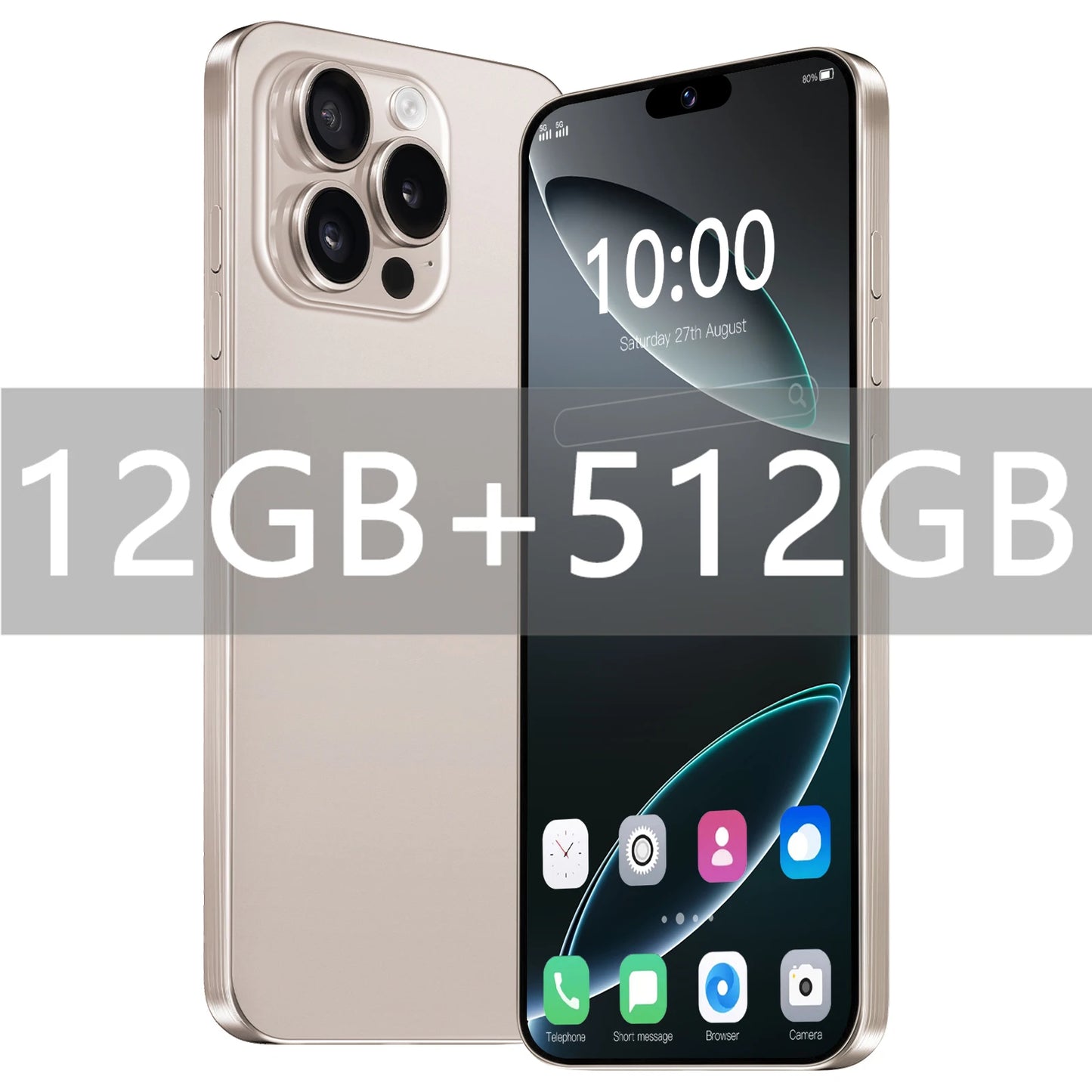 2025 Smartphone 22GB + 2TB pour 7.3 pouces I16 Pro Max plein écran 4G 5G téléphone portable 8000mAh téléphones mobiles Version mondiale