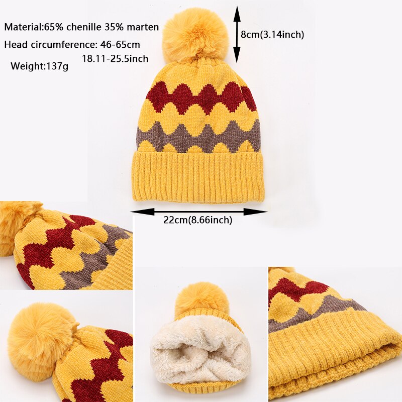 Winter Hat Women New Fashion Outdoors Wool Keep Warm Hats Ladys Bonnet Femme Hiver Woman Beanie Cap Girls Christmas Gift