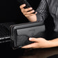 Men's Long Wallet Large Capacity Zero Wallet Bank Card Bag Luxury High Quality Double Zipper Phone Bag Purse Wrist Bag