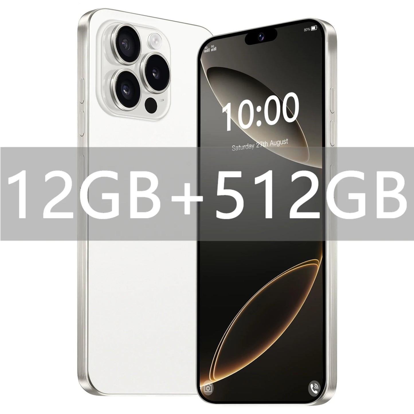 2025 Smartphone 22GB + 2TB pour 7.3 pouces I16 Pro Max plein écran 4G 5G téléphone portable 8000mAh téléphones mobiles Version mondiale