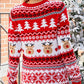 Christmas Sweater Women Vintage Cartoon Print Knitted Pullover Autumn Winter Long Sleeve Warm Thicken Knitwear Casual Jumpers