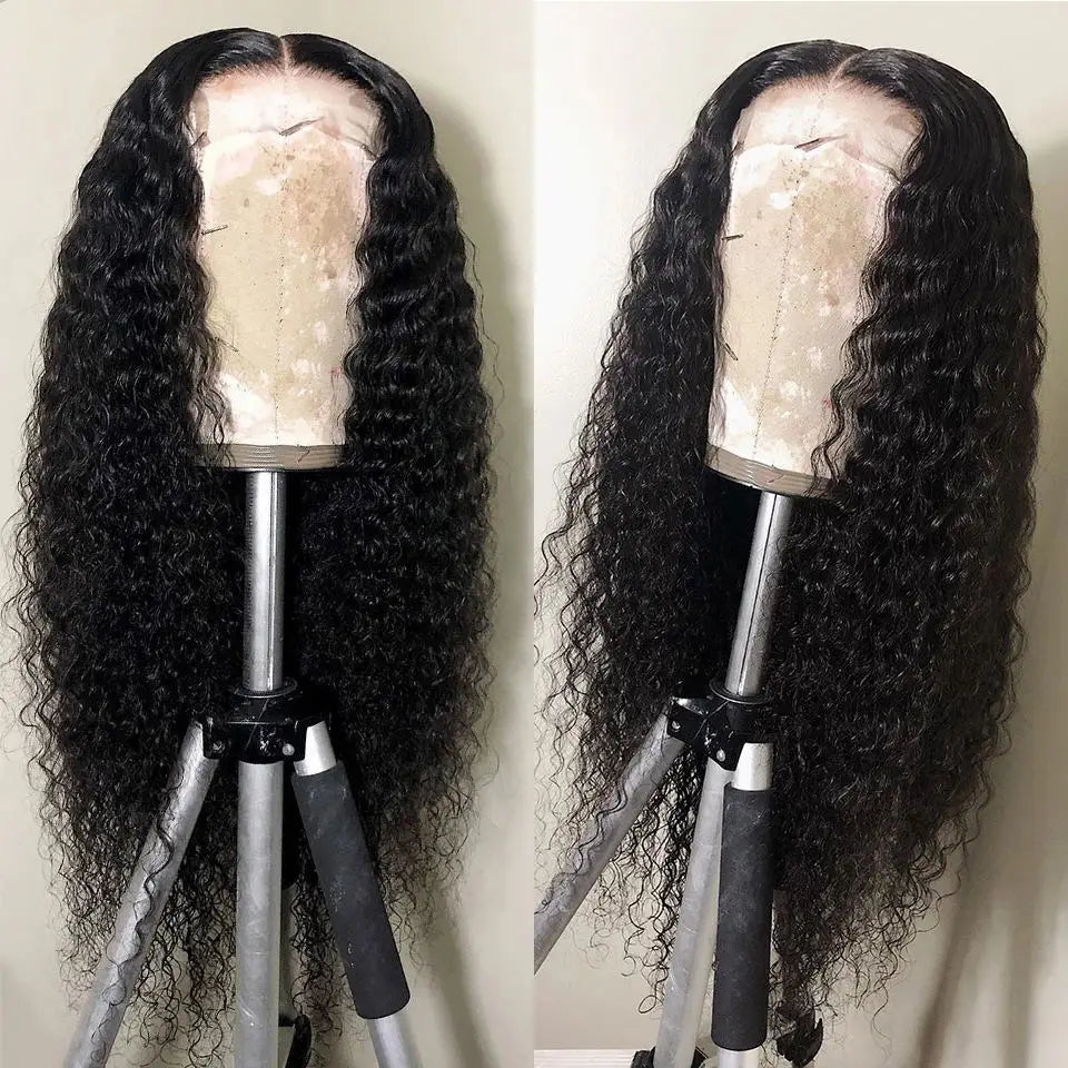 30inch 13X4 Transparent Water Wave Lace Front Wigs For Women 4x4 Lace Closure HumanHair Wig