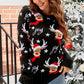 Christmas Sweater Women Vintage Cartoon Print Knitted Pullover Autumn Winter Long Sleeve Warm Thicken Knitwear Casual Jumpers