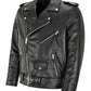 Men PU Leather Jacket Motorcycle Fashion Slim Fit Leather Coat