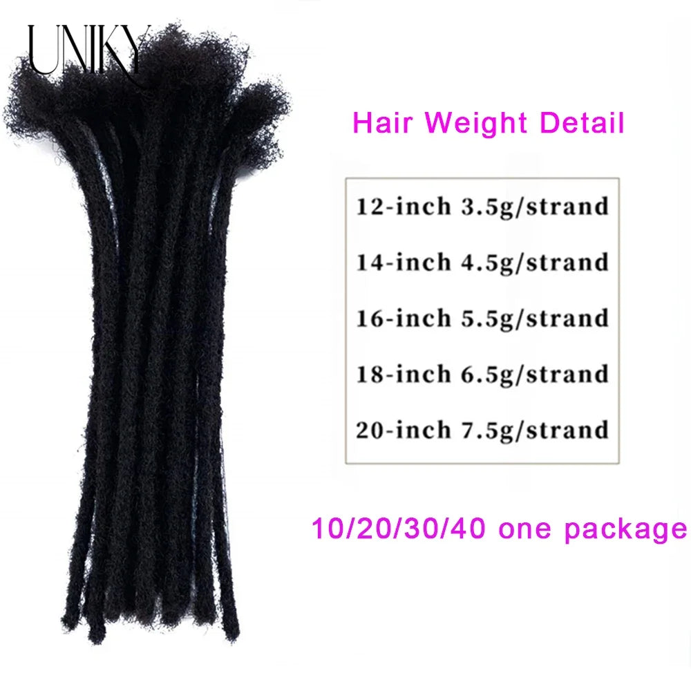 Human Hair Microlocks Sisterlocks Dreadlocks Extensions Crochet Braids Peruvian Hair 60 Strands Human Hair Faux Locks Crochet