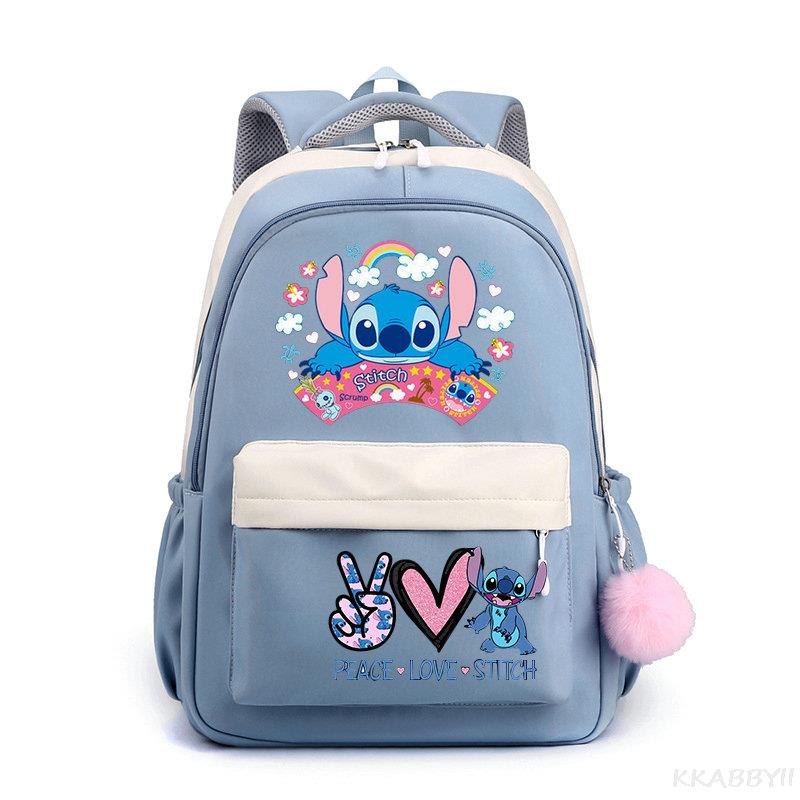 Lilo And Stitch Backpack Sweet Soft Large Capacity Student Schoolbag College Students Patchwork Laptop Simple Mochilas