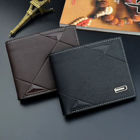 Fashion Men's Wallet Money Bag Leather Business Short Wallet Vintage Soft Purse Multi-card holder Portefeuille Homme Billetera