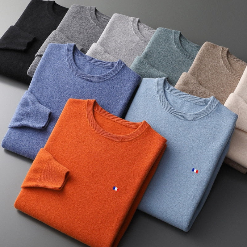 Plus Size 5XL Cashmere Sweater Men's O-neck Autumn Winter Soft Warm Jersey Jumper Pull Homme Pullover Knitted Wool Sweaters