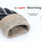 Winter Sheepskin Warm Outdoor Sports Driving Leather Gloves Premium Sense Men Plus Fleece Windproof Comfort Soft