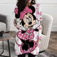 Disney Minnie Mickey Mouse Print Long T shirts Autumn Women Loose Pocket Femme Tops Cartoon Tshirt Long sleeve Ladies t-shirt