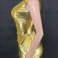 Sexy Bright Silver Gold Rhinestones Velvet Dress Crystals Outfit Birthday Celebrate Wedding Costume Performance Dresses