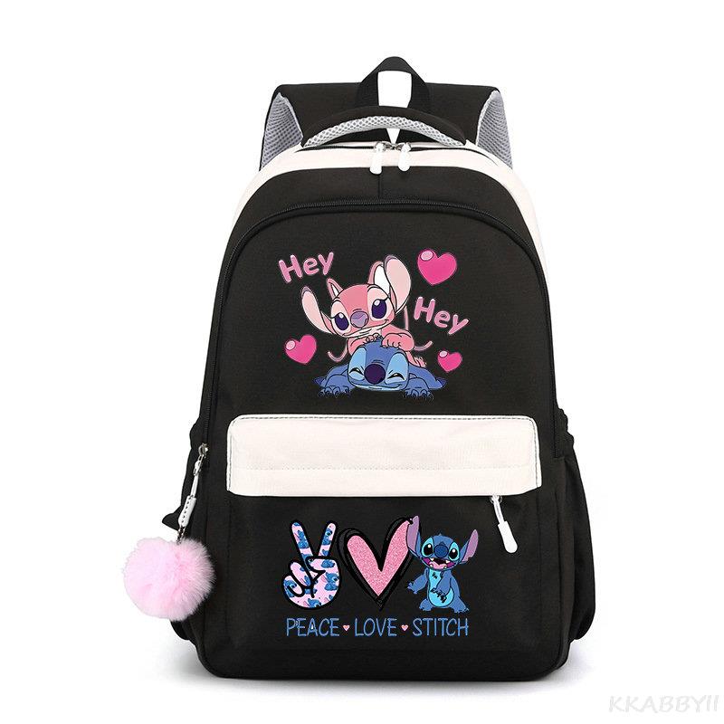 Lilo And Stitch Backpack Sweet Soft Large Capacity Student Schoolbag College Students Patchwork Laptop Simple Mochilas