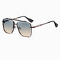 New Gradient Sunglasses for Men Fashion Metal Big Frame Sun Glasses Brand Design Luxury Lunette De Soleil Homme UV400