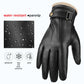 Winter Sheepskin Warm Outdoor Sports Driving Leather Gloves Premium Sense Men Plus Fleece Windproof Comfort Soft