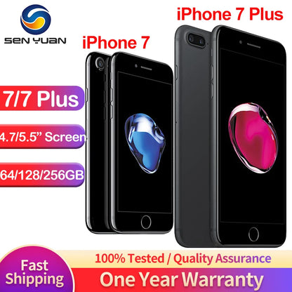Apple-Téléphone portable iPhone 7Plus, 32 Go, 128 Go, 256 Go, Dean, 4.7 ", 5.5", IPS, LCD, 12MP, 4G Permanence, Façades, Core IOS, Original