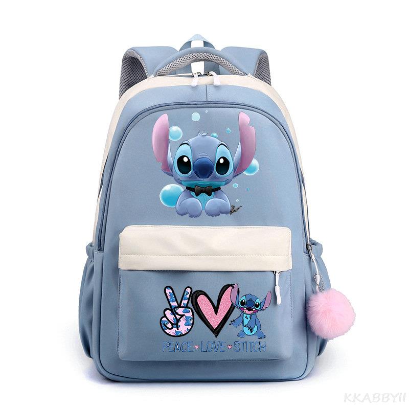 Lilo And Stitch Backpack Sweet Soft Large Capacity Student Schoolbag College Students Patchwork Laptop Simple Mochilas