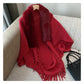 Womens Cloak Evening Dresses Knitting Shawl Plush Wraps Winter Warm Faux Fur Collar