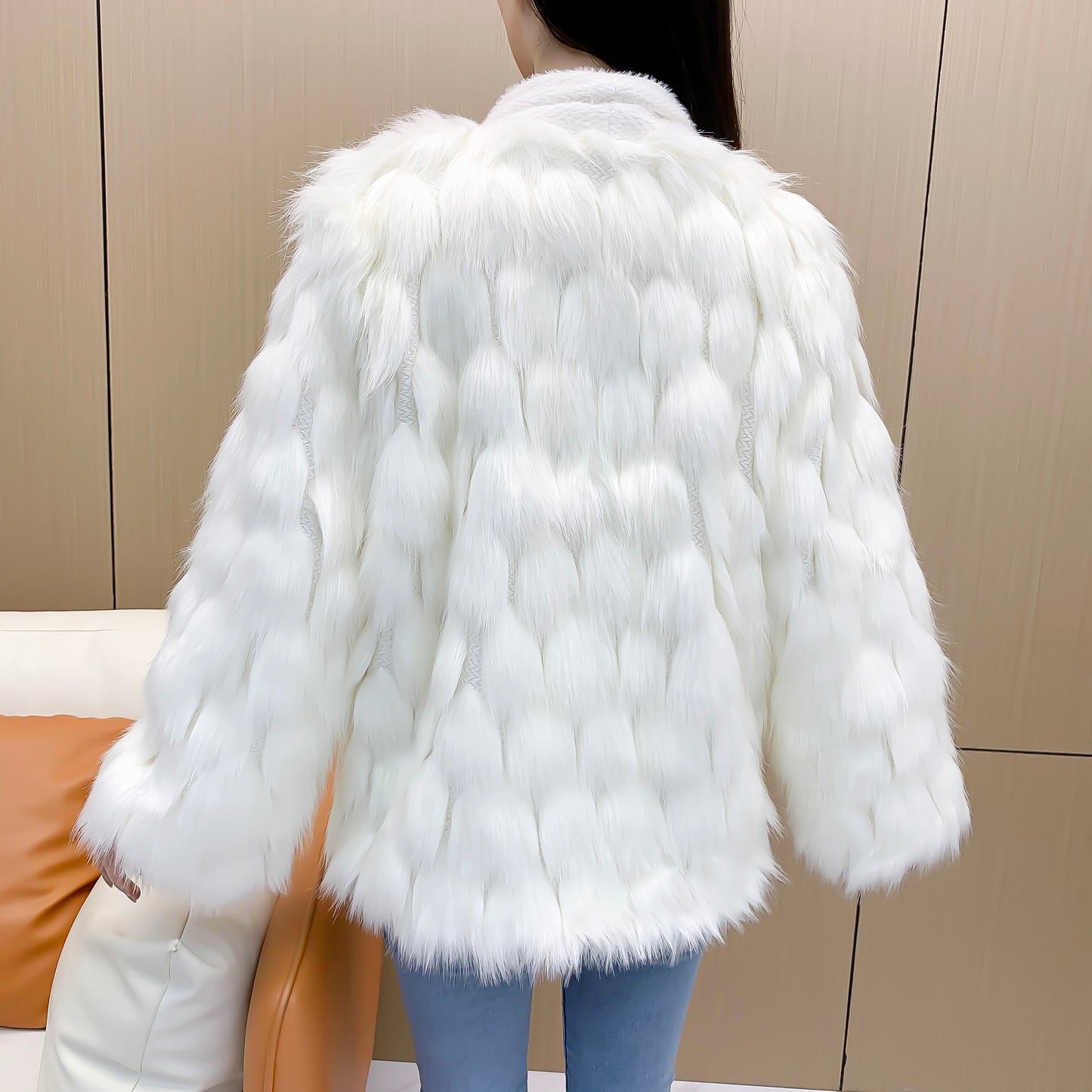 FANIECES New In Winter Faux Fur Coat Women Loose Patchwork Fur Overcoat Party Leather Fur Jacket Tops manteau femme hiver