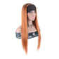 Women's Headband Wig Human Hair Brown Brazilian Remy Straight Wigs Glueless Full Machine Made Headband Human Hair Wigs for Women